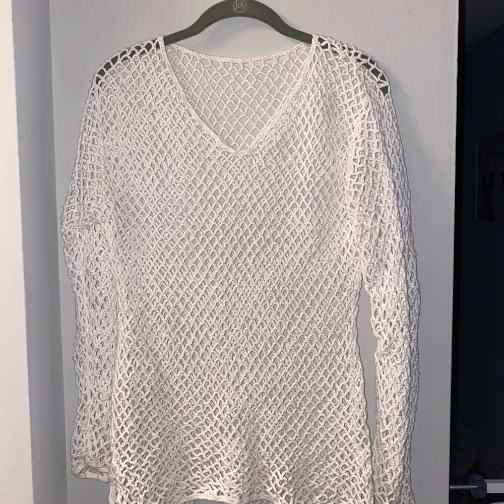 White coverup with holes